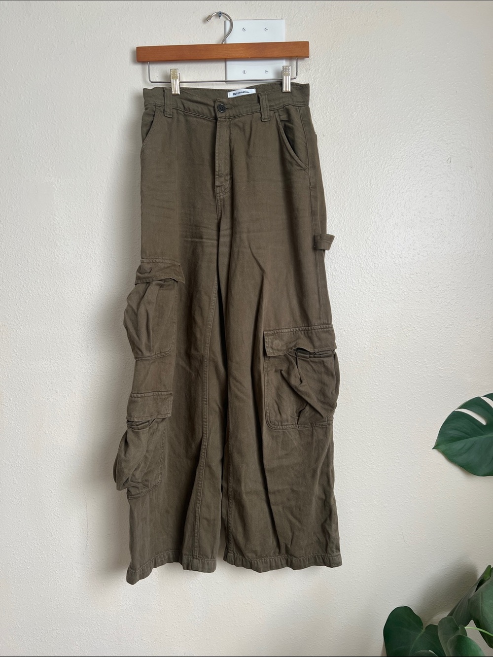 Reformation Landy Wide-Leg Cargo Pants